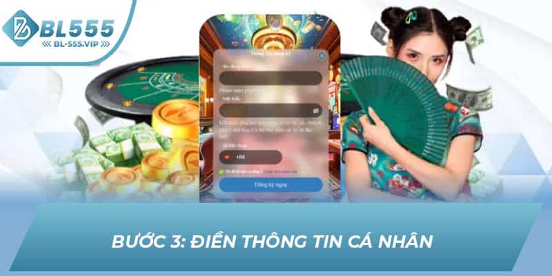 Bước 3: Điền thông tin cá nhân 